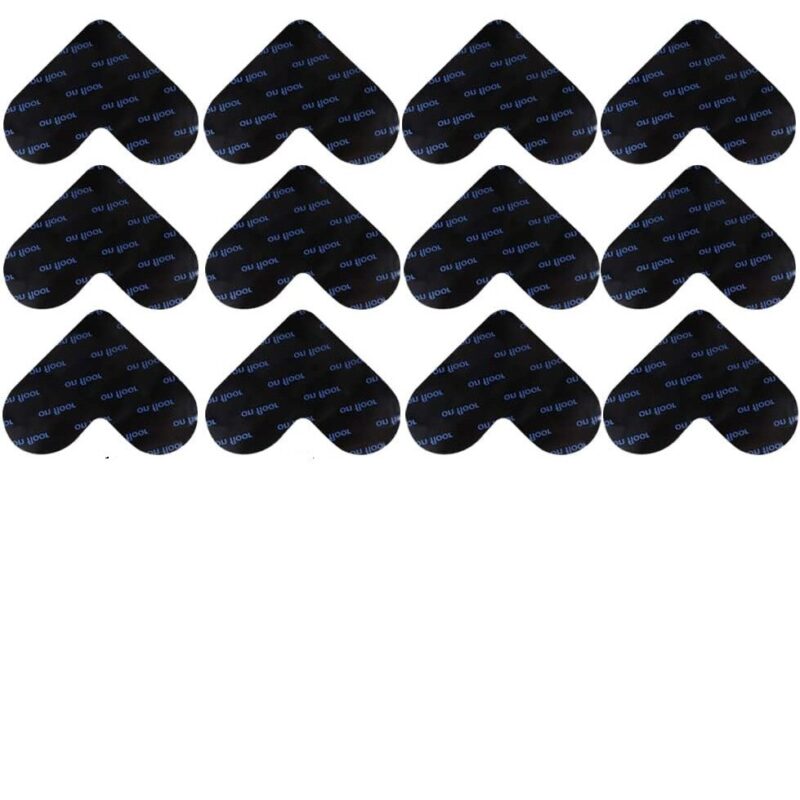 Set 12 Anti Alunecare cu Adeziv pentru Fixarea Covoarelor, JENUOS®, Poliuretan, Reutilizabil, Lavabil, Negru