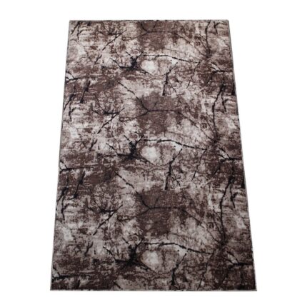 Covor Antiderapant Alara, Maro cu Negru, Poliester, 120 x 180 cm