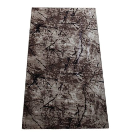 Covor Antiderapant Alara, Maro cu Negru, Poliester, 80 x 150 cm