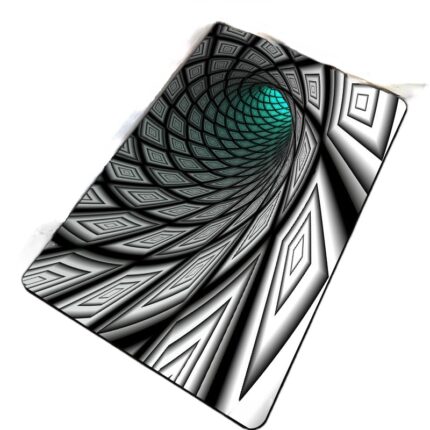 Covor 3D, poliester, efect vortex, multicolor, 50x80cm