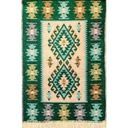 Covor traditional Golden Daisy ,dimensiune 200x300 cm,culoare verde