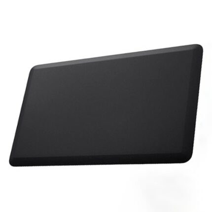 Covor de bucatarie, Vaxiuja, 44×71cm, Patrat, Panta mat, Fund antiderapant, PVC, Negru