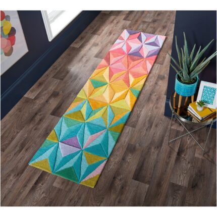 Covor traversa Flair Rugs Reverie, 60 x 230 cm, 3200 g/m², 100% Lana, Multicolor