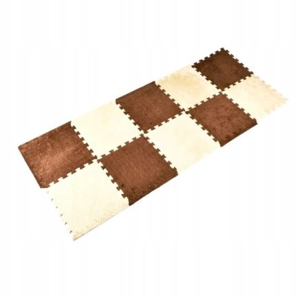 Covor din plus Puzzle Patrate Covor 30 x 30 cm Set de 10 buc