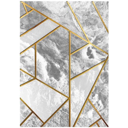 Covor Bucatarie cu print digital 3D, 80X150cm, poliester, antiderapant, model Fusion