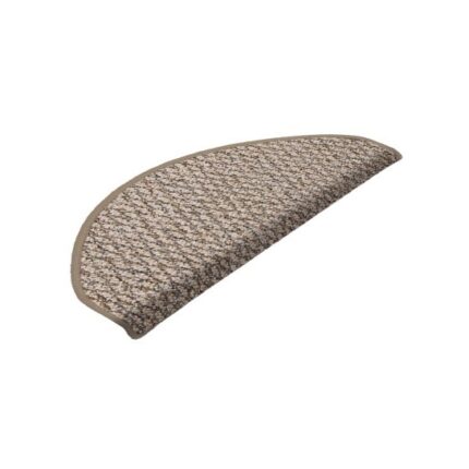 Covor pentru trepte scara, e-floor, Rubens, semirotund, Polipropilena, 28x67 cm, Bej