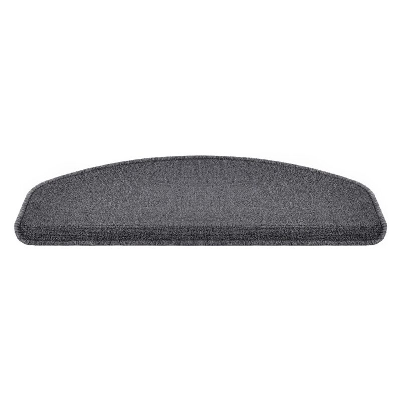 Set 15 bucati covorase pentru scari, en.casa, ACSM-6104, 65 x 24 cm, polipropilena, gri inchis, semicerc