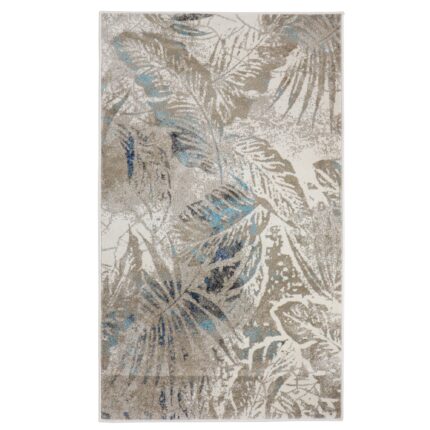 Covor living / dormitor IS01029, Fir scurt, 80 x 140 cm, Bej / Turcoaz