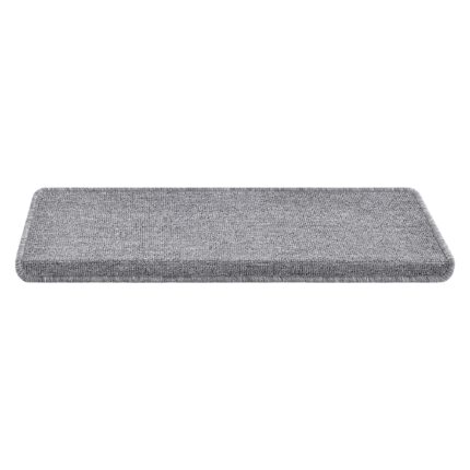 Set 15 buc covorase pentru scari, en.casa, ACSM-6102b, 65 x 24 + 4cm, polipropilena, gri deschis