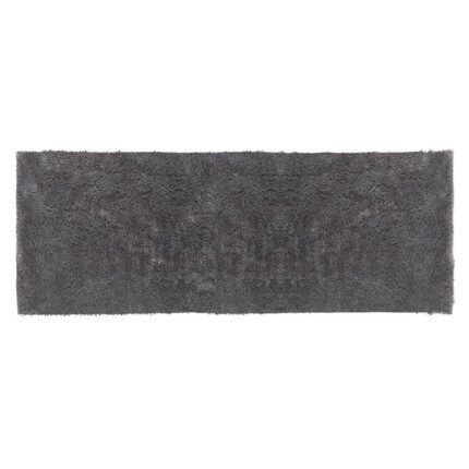 Covoras decorativ Shopiens® din blana artificiala shaggy, cu fire moi, negru, 60 x 160 cm