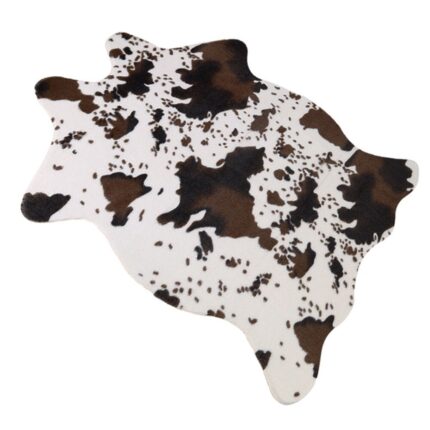 Covor Tovbmup, imitatie piele, animal print, zebra/vaca, 110x75cm