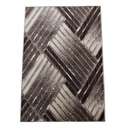 Covor Antiderapant Dark Coffe, Maro cu Bej, Poliester, 200 x 300 cm