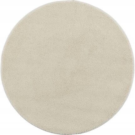 Covoras, e-floor, Soho, rotund, poliester, 80x80 cm, Bej deschis