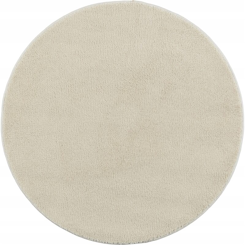 Covoras, e-floor, Soho, rotund, poliester, 80x80 cm, Bej deschis