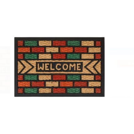 Covoras Usa Negru Panama Multicolor "Welcome" 60x40cm