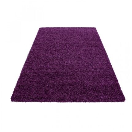 Traversa dreptunghiulara cu fir Shaggy, lung Ayyildiz Teppiche, 80 x 150, Violet