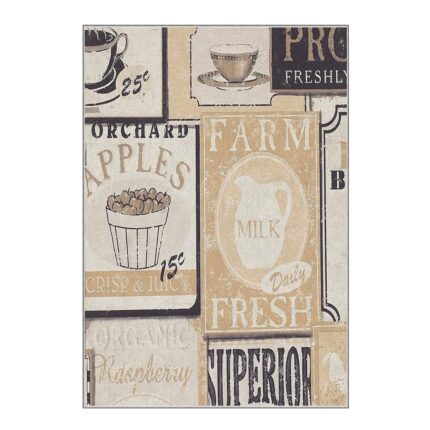 Covor Bucatarie cu print digital 3D Irtly, 80X150cm, poliester 100%, spate antiderapant