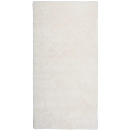Covor, e-floor, Cubic, Dreptunghi, poliester, 60x100 cm, Model patrate, Ecru