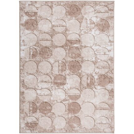 Covor, e-floor, Epic, Dreptunghi, poliester, 120x170 cm, Model circular, Bej