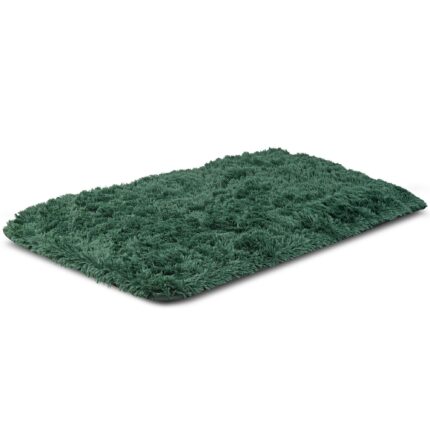 Covor, Edanti, Shaggy, Pufos, Moale, Anti-Derapant, Pentru Interioarele, Coridor Dreptunghi, 80X120 Cm Verde