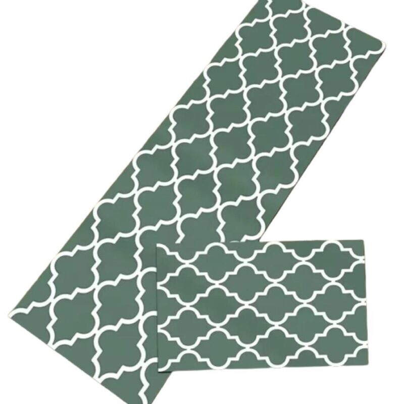 Set 2 covorase de bucatarie, 40x60 + 40x120, Verde