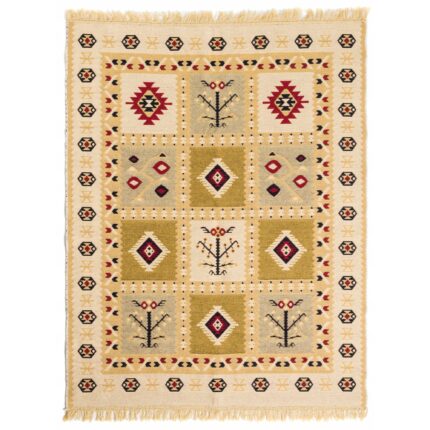 Covor, e-floor, Kilim, Dreptunghi, bumbac, 60x120 cm, Boho, Multicolor
