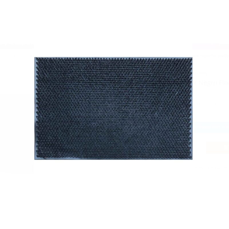 Covoras Usa Rubber Negru Flori 60x40cm