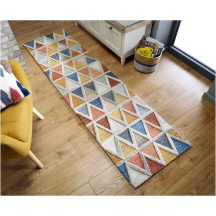 Covor traversa Flair Rugs Moretz, 60 x 230 cm, 3000 g/m², 100% Lana, Multicolor