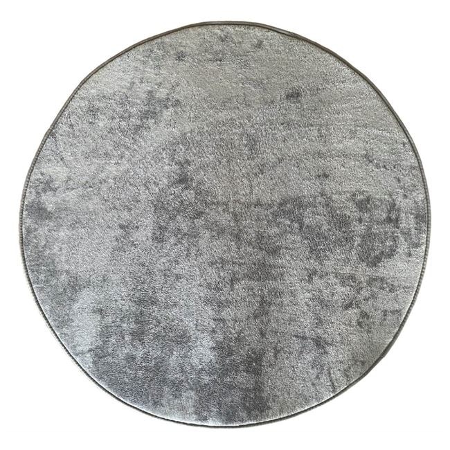 Covoras decorativ Shopiens®, rotund, din poliester, gri, 70 cm