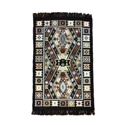 Covor Fantezie, model geometric, culoare maro si crem, 160x250 cm F018