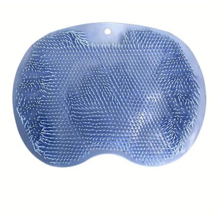 Covoras pentru baie sau dus, 2 in 1 din silicon pentru masaj, antiaderent, Albastru
