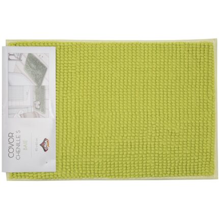 Covor baie Casa Plastor Chenille, S, 40x60x1.2 cm, verde