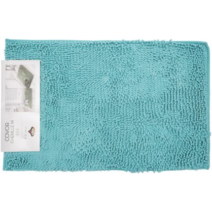 Covor baie Casa Plastor Chenille, M, 50x80x2 cm, bleu