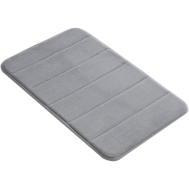 Covor baie universal, spuma cu memorie, absorbant, antiderapant, memory foam, 80x50 cm, gri