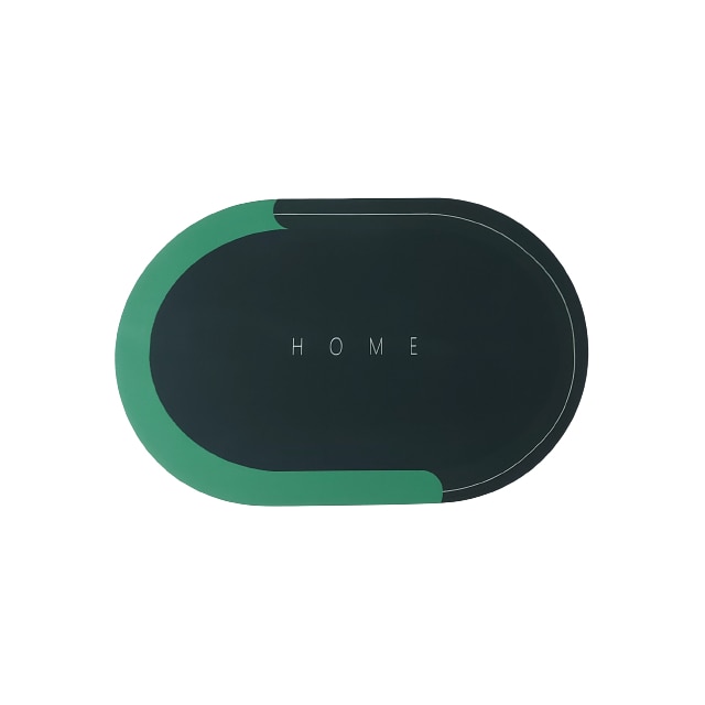 Covor baie antiderapant si absorbant, eSimplu®, uscare rapida, 58 x 38 cm, verde