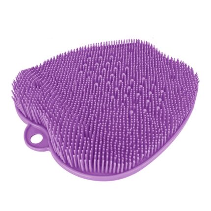 Covoras pentru baie sau dus, 2 in 1 din silicon pentru masaj, antiaderent, functie Masaj Picioare, Curatare spate, ALC™ Bath®, 30 x 30, Mov