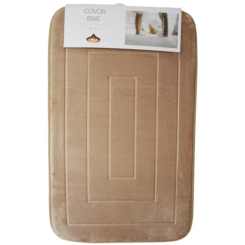 Covor baie Casa Plastor Rectangle, 50x80x1.3 cm, crem