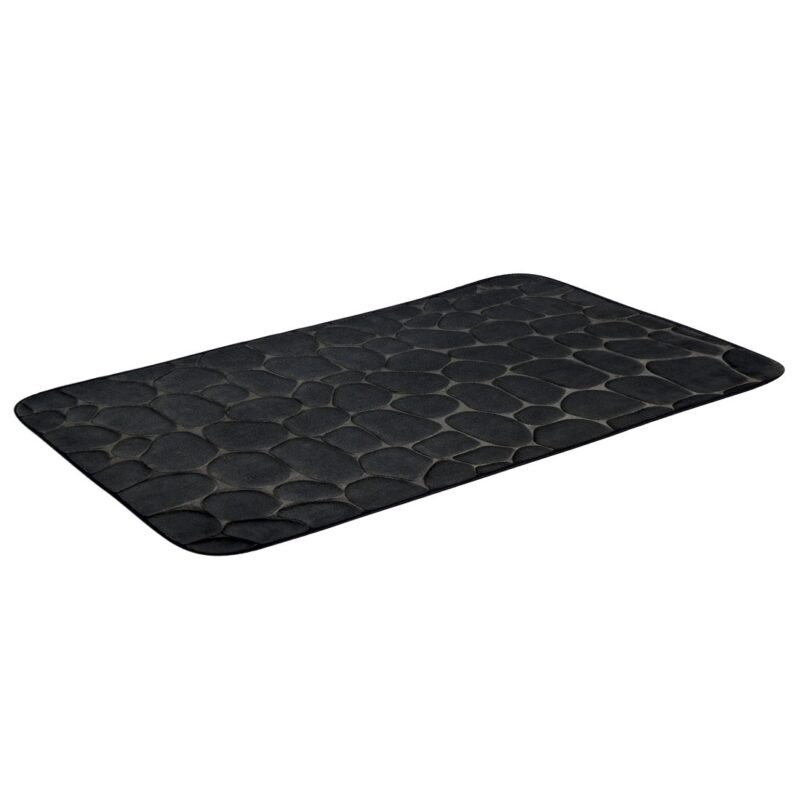 Covor baie spuma cu memorie, Frandis, 50x80 cm, negru, model 195922