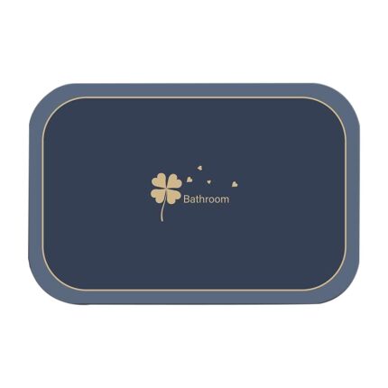 Covoras baie, absorbant, antiderapant, uscare rapida, albastru