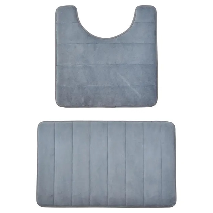 Set de covorase de baie din microfibra 2 buc