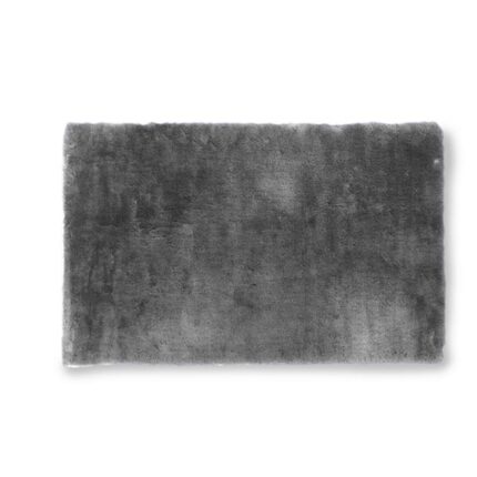 Covoras baie pufos antiderapant, Frandis, poliester/TPR, 50X80 cm, happy gri inchis