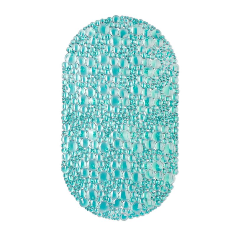 Covor antiderapant pentru cada, Relaxdays, Turcoaz, 0.7 x 67 x 38 cm
