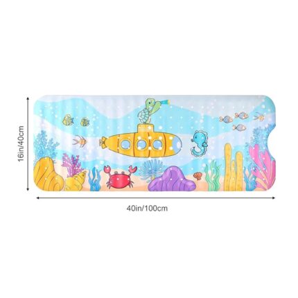 Covoras pentru baie, anti-alunecare, 100x40 cm, Multicolor, Marin