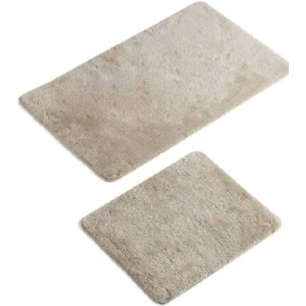 Set covoras baie 2 piese culoare bej 90x60/ 60x45