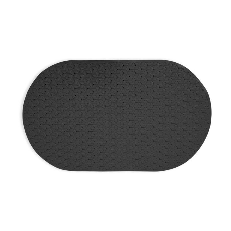 Covor antiderapant cada, Frandis, 69 x 39 cm, negru, material PVC si fibra din amidon porumb