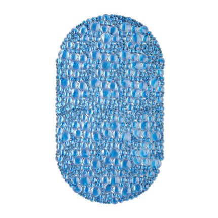 Covor antiderapant pentru cada, Relaxdays, albastru, 0.7 x 67 x 38 cm
