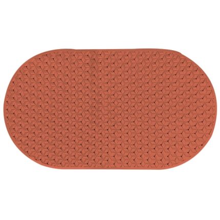 Covor antiderapant cada, Frandis, 69 x 39 cm, material PVC si fibra din amidon porumb, caramiziu