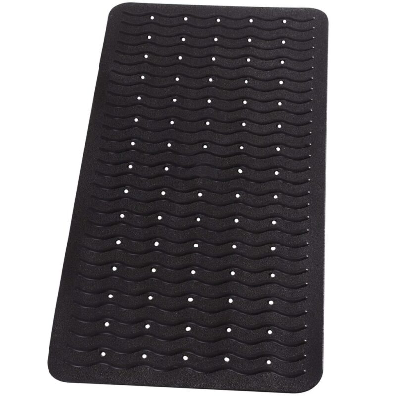 Covor antiderapant de baie Playa RIDDER, 68310, Cauciuc sintetic, 80 x 38 x 0,5 cm, Negru