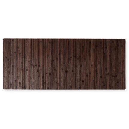 Covor dreptunghiular, din bambus si cauciuc, 50 x 120 cm, Grunberg BM027/Maro