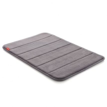 Covoras baie antiderapant Nuvola cu efect spuma cu memorie, gri, 40 x 60 cm